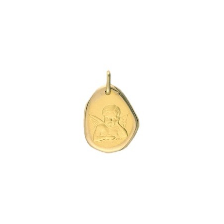 Médaille ange rêveur Or 18 carats jaune - La Petite Française