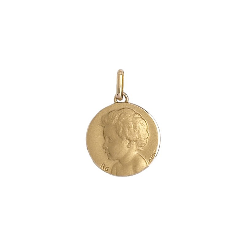Médaille enfant - 18 mm - Or 18 carats jaune - La Petite Française