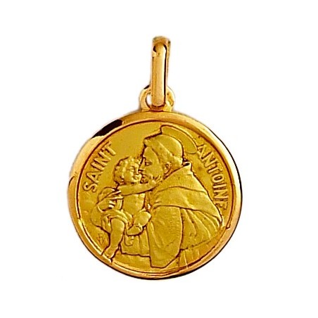 Médaille Saint Antoine - 22 mm - Or 18 carats jaune - La Petite Française
