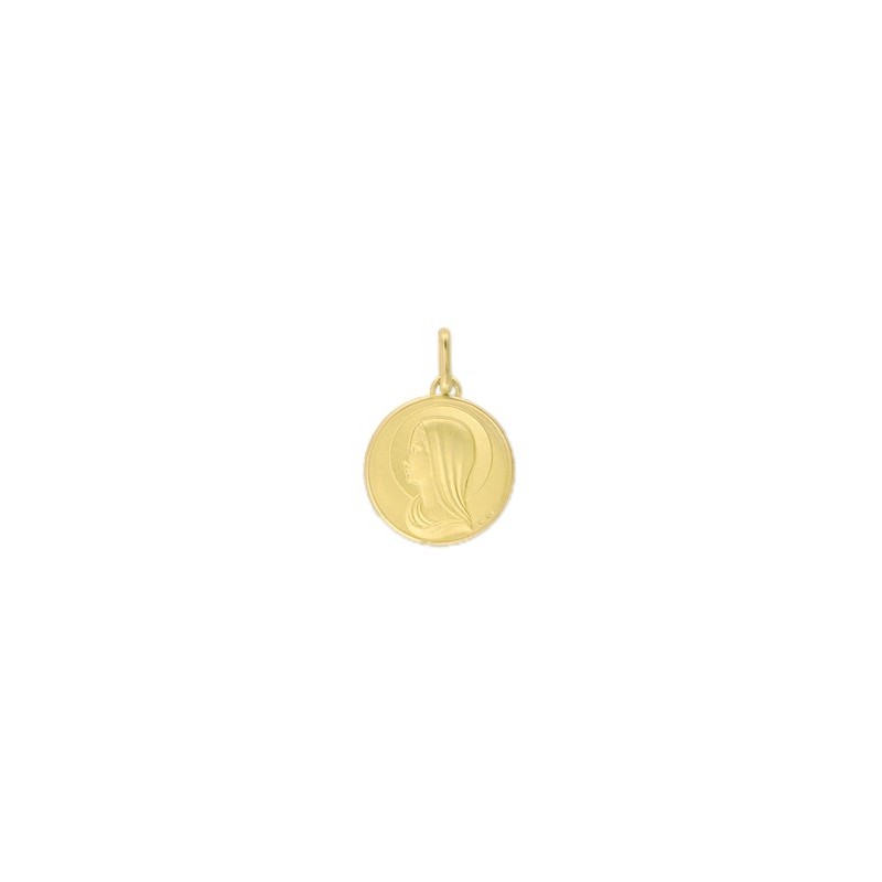 Médaille Sainte-Vierge - 15 mm - Or 18 carats jaune - La Petite Française