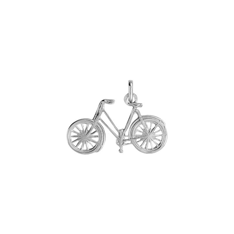 Pendentif vélo de route Or 18 carats gris - La Petite Française
