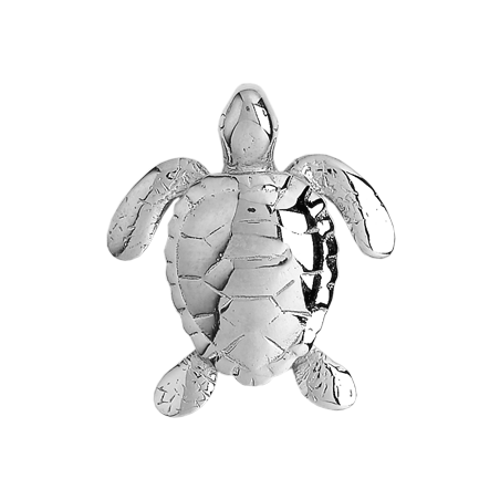 Pendentif tortue marine  Or 18 carats gris - La Petite Française