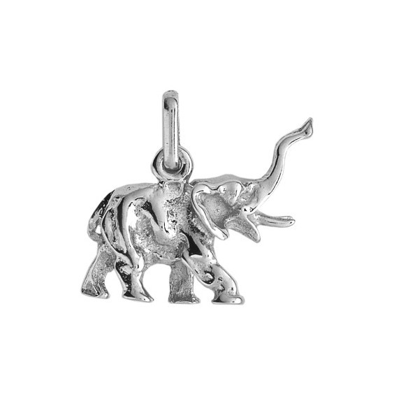 Pendentif éléphant Or 18 carats gris - 20 x 21 MM - La Petite Française