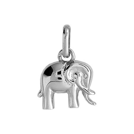 Pendentif éléphant Or 18 carats gris - 15 x 11 MM - La Petite Française