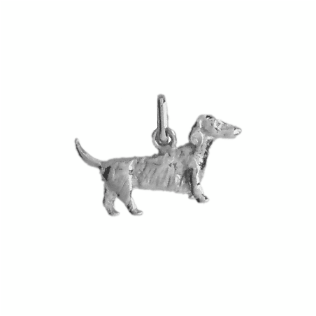 Pendentif chien Teckel Or 18 carats gris - 13 MM - La Petite Française