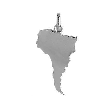 Pendentif carte Amérique Latine Or 18 carats gris - La Petite Française