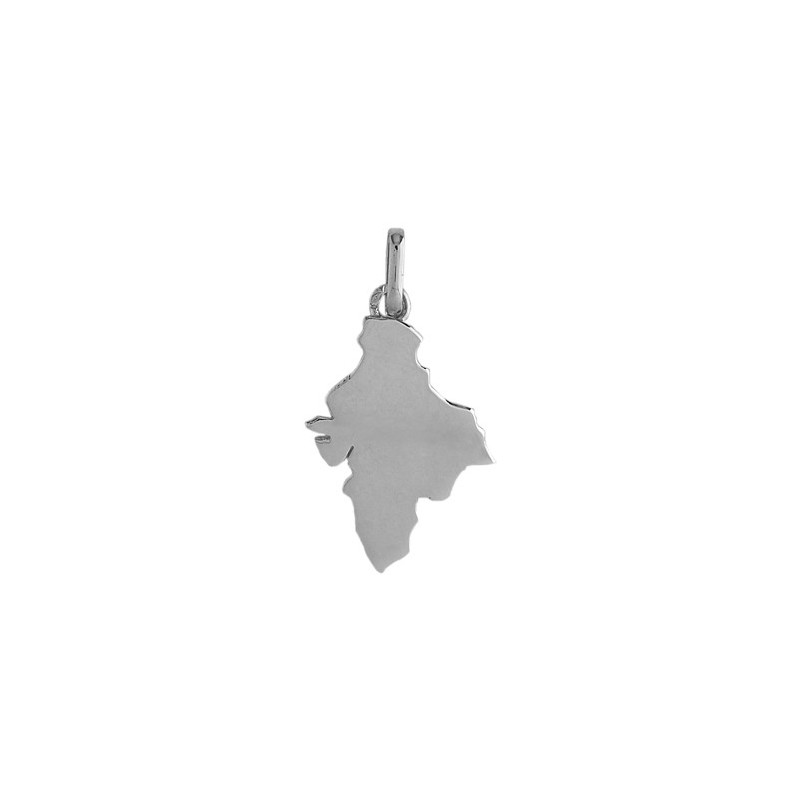 Pendentif carte Inde Or 18 carats gris - La Petite Française