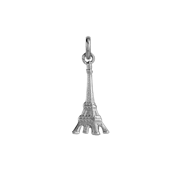 Pendentif tour Eiffel Or 18 carats gris - 25 MM - La Petite Française