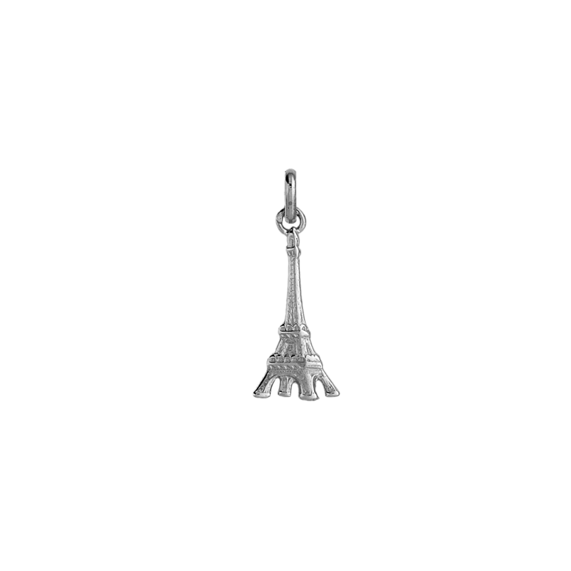 Pendentif tour Eiffel Or 18 carats gris - 25 MM - La Petite Française