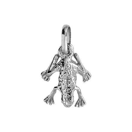 Pendentif grenouille Or 9 carats gris - 17 MM - La Petite Française