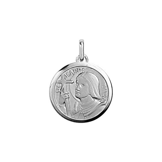 Médaille Jeanne d'Arc Or 9 carats gris - 21 MM