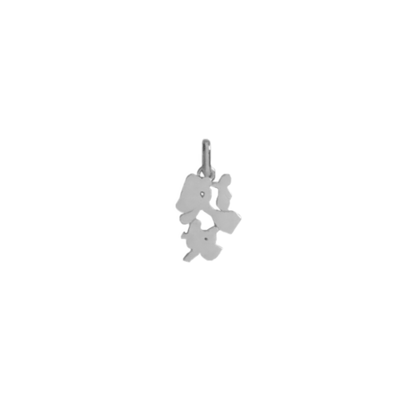 Pendentif idéogramme chinois vierge Or 9 carats gris - La Petite Française Pendentif idéogramme chinois vierge Or 9 carats gris - La Petite Française