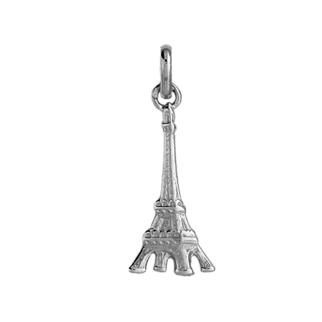 Pendentif tour Eiffel Or 9 carats gris - 25 MM - La Petite Française