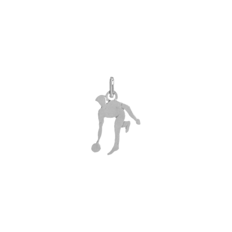Pendentif joueur de bowling or 9 carats gris - La Petite Française