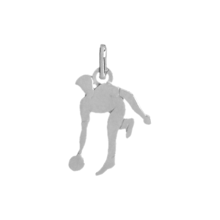 Pendentif joueur de bowling or 9 carats gris - La Petite Française