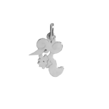 Pendentif idéogramme chinois verseau Or 9 carats gris - La Petite Française