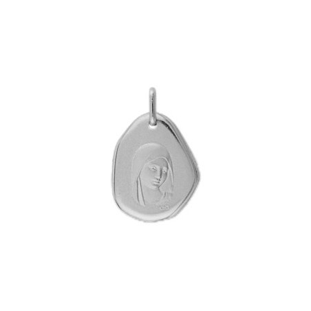Médaille Sainte-Vierge Or 9 carats gris - La Petite Française