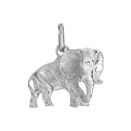 Pendentif éléphant Or 9 carats gris - 18 x 18 MM - La Petite Française