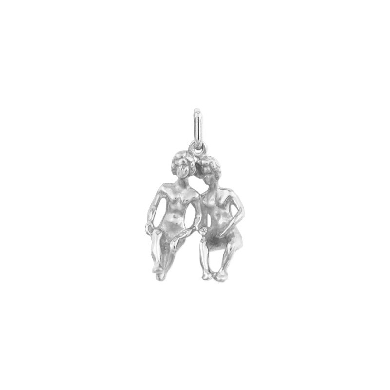 Pendentif gémeaux Or 9 carats gris - La Petite Française
