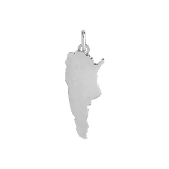 Pendentif carte Argentine Or 9 carats gris - La Petite Française