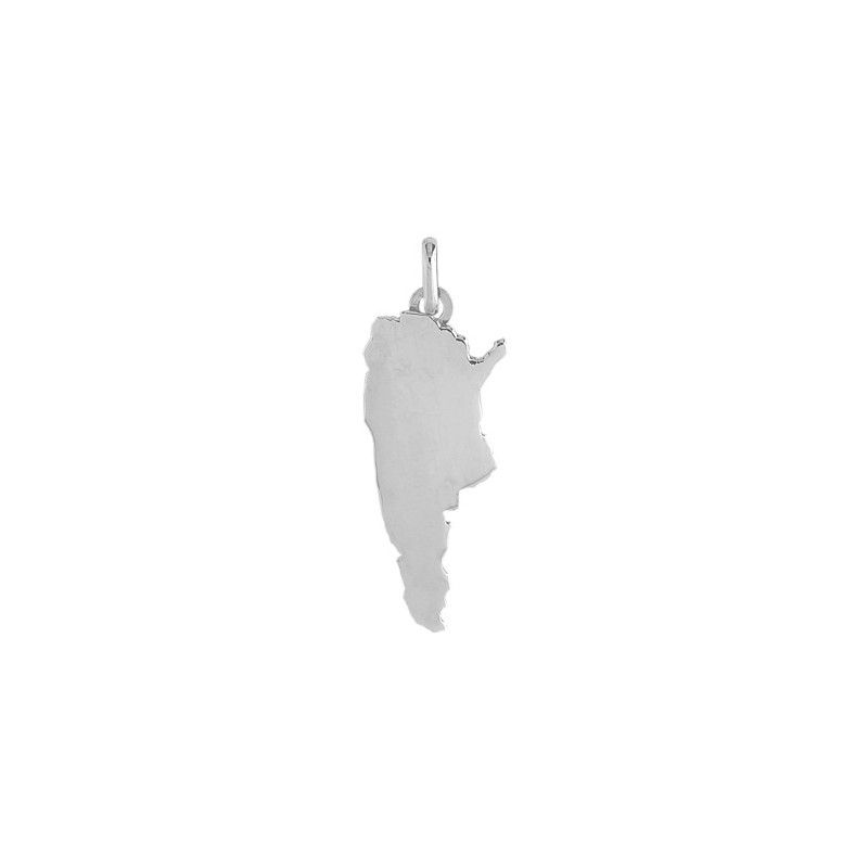 Pendentif carte Argentine Or 9 carats gris - La Petite Française