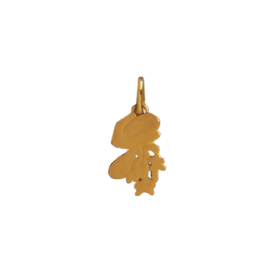 Pendentif idéogramme chinois cancer Or 9 carats jaune - La Petite Française