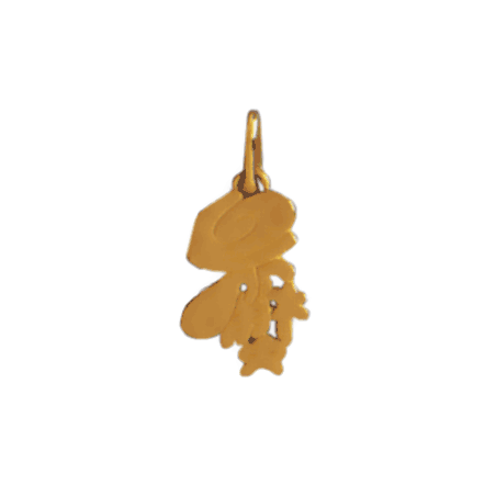 Pendentif idéogramme chinois cancer Or 9 carats jaune - La Petite Française