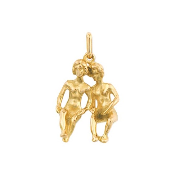 Pendentif gémeaux Or 9 carats jaune - La Petite Française