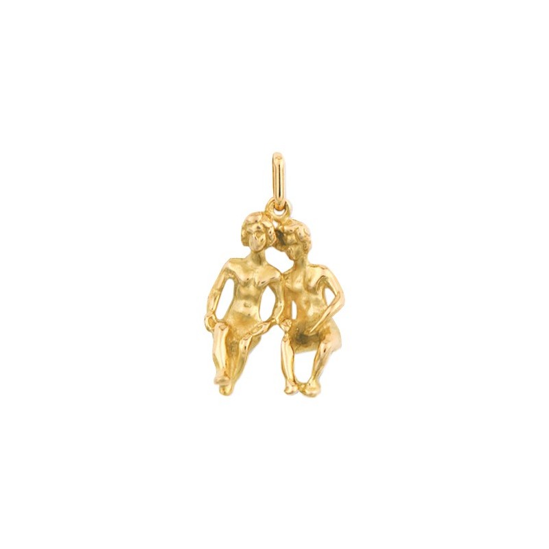 Pendentif gémeaux Or 9 carats jaune - La Petite Française Pendentif gémeaux Or 9 carats jaune - La Petite Française