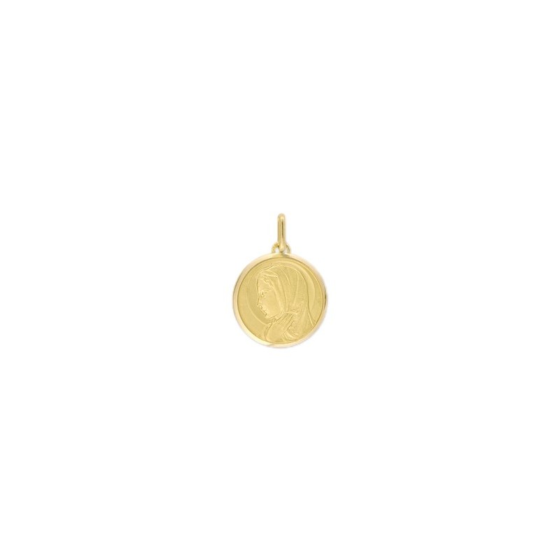 Médaille Sainte-Vierge - 16 mm - Or 9 carats jaune - La Petite Française