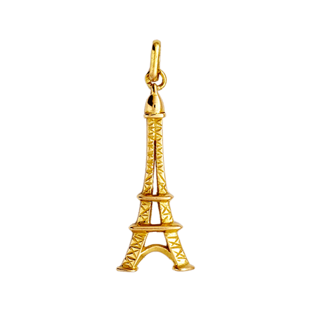 Pendentif tour Eiffel Or 9 carats jaune - 35 MM - La Petite Française