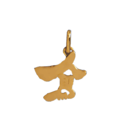 Pendentif idéogramme chinois sagittaire Or 9 carats jaune - La Petite Française