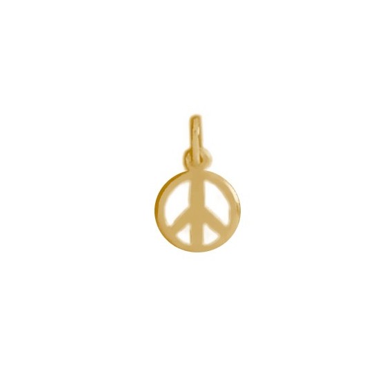 Pendentif Peace and Love Or 9 carats jaune - La Petite Française