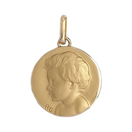 Médaille enfant - 18 mm - Or 9 carats jaune - La Petite Française