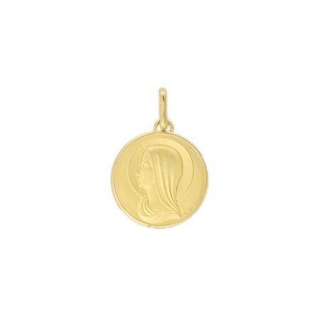 Médaille Sainte-Vierge - 15 mm - Or 9 carats jaune - La Petite Française