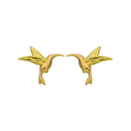 Boucles d'oreilles colibri Or 18 carats - La Petite Française
