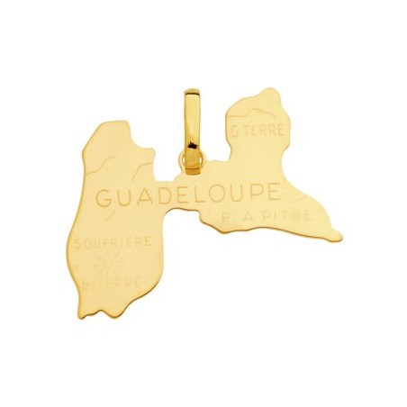 Pendentif Guadeloupe Or 18 carats jaune - 20 MM - La Petite Française