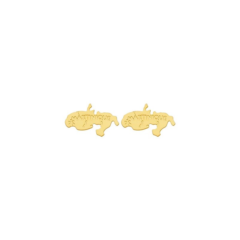 Boucles d'oreilles Martinique Or 18 carats jaune - 15 MM - La Petite Française
