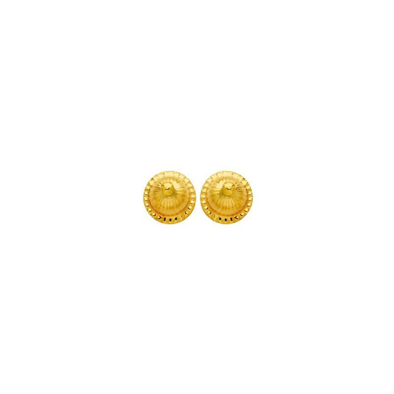 Boucles d'oreilles boule choux Or 18 carats - 6 MM - La Petite Française