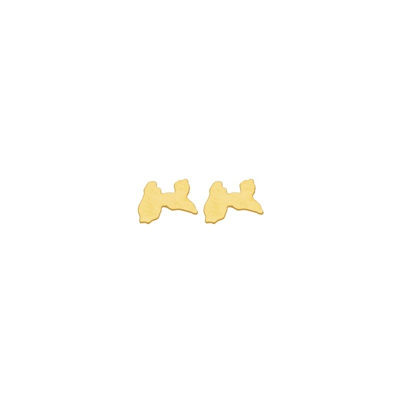 Boucles d'oreilles Guadeloupe Or 18 carats jaune - 6 MM - La Petite Française