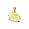 Pendentif Réunion MM plaqué or - La Petite Française