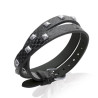 Bracelet ceinture clous cuir noir - La Petite Française