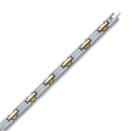 Bracelet acier et plaqué or - La Petite Française