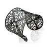Bracelet manchette dentelle acier noir - La Petite Française