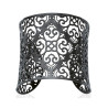 Bracelet manchette dentelle acier noir - La Petite Française