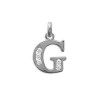 Pendentif lettre G et zirconiums argent - La Petite Française