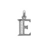 Pendentif lettre E et zirconiums argent - La Petite Française