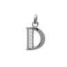 Pendentif lettre D et zirconiums argent - La Petite Française