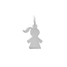 Pendentif petite fille argent petit modèle - La Petite Française