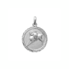 Pendentif bélier rond ciselé en argent - La Petite Française